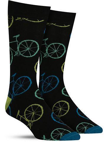 Socksmith Fixie (Bikes) - Black, Men's Socks