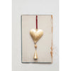 Metal Distressed Gold Heart Ornament